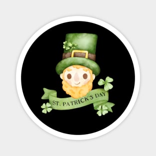 Happy Leprechaun with ginger beard. Happy St. Paddy's Day! Magnet